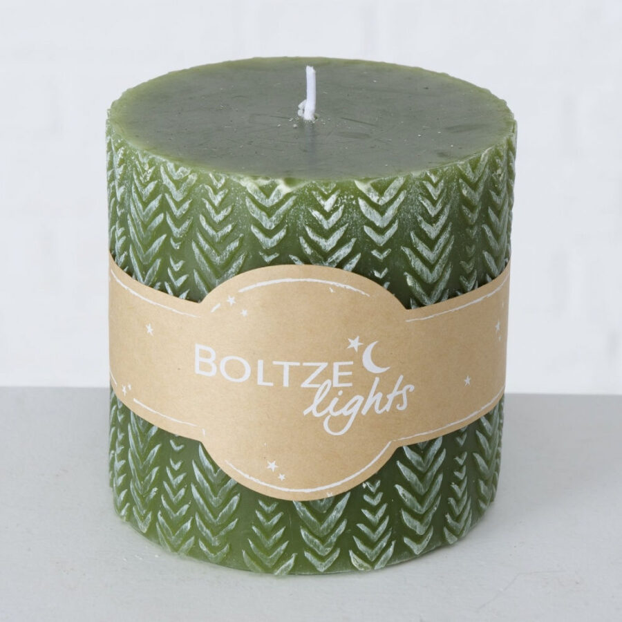 Objets de Bibi - Boltze lights - dettaglio candele cera verde h10xd10cm