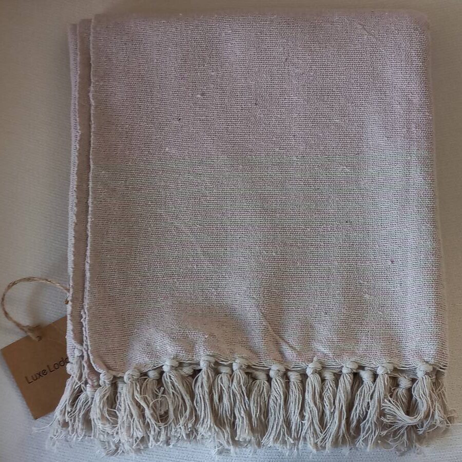 Objets de Bibi - Luxe Lodge Telo rosa con frange
