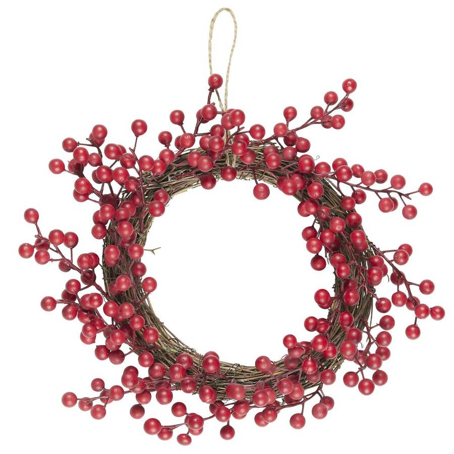 Objets de Bibi - Ib Laursen Ghirlanda artificiale con bacche rosse
