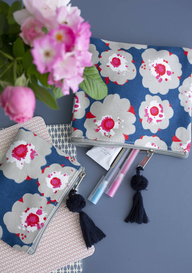 Objets de Bibi - Overbeck & Friends Pochette 2 pz Lilly blue-grigio