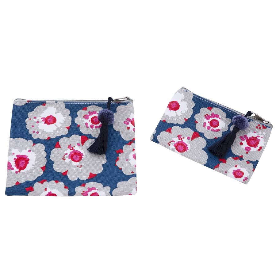 Objets de Bibi - Overbeck & Friends Pochette set 2 pezzi Lilly blue-grigio
