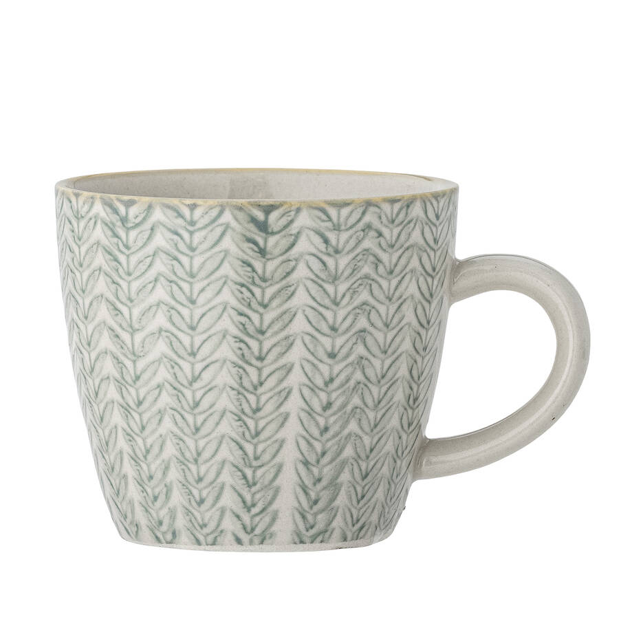 Objets de Bibi - Bloomingville Tazza con manico con decorazioni che riprendono delle piccole foglie