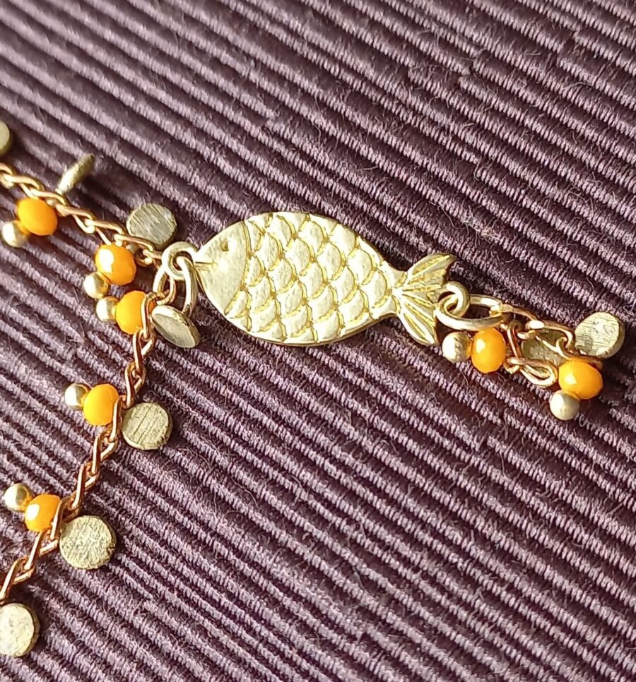 Collana cristalli arancioni - immagine 2
