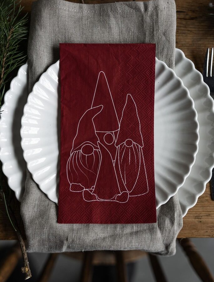 Objets de Bibi - Storefactory Un bel rosso natalizio per questi tovaglioli di carta!