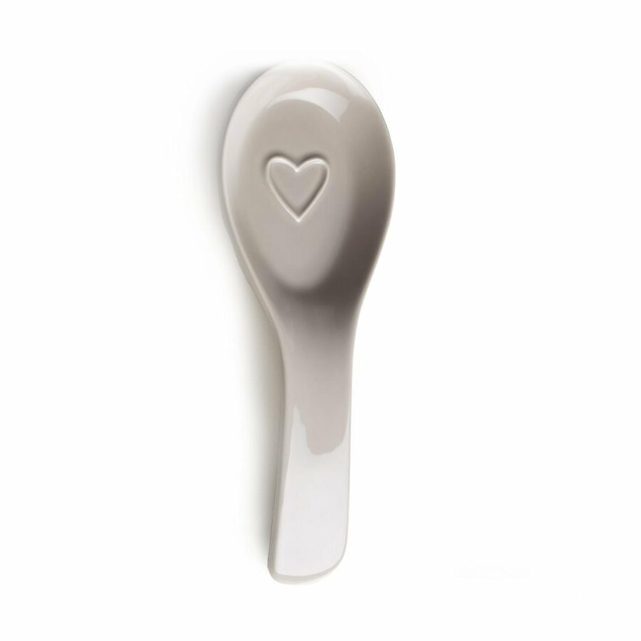 Objets de Bibi - Luxe Lodge Poggia mestolo in ceramica con decoro a forma di cuore - Luxe Lodge. Un accessorio utile per la cucina dal tocco romantico .