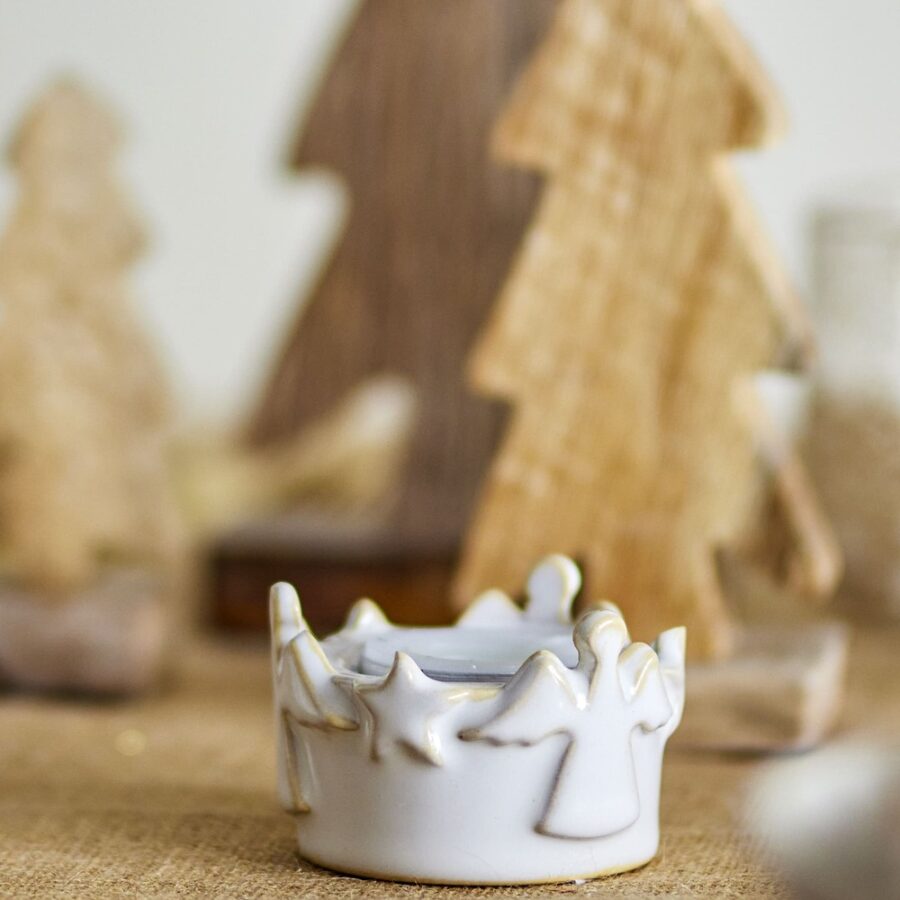 Objets de Bibi - Bloomingville Porta candele con motivi di angeli e stelle per tealight.