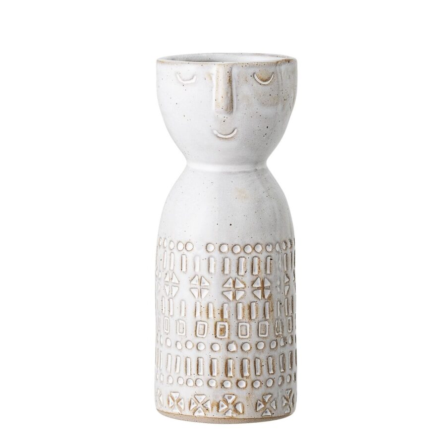 Objets de Bibi - Bloomingville Un vaso in grès che ha nella parte superiore un viso che vi farà sorridere.