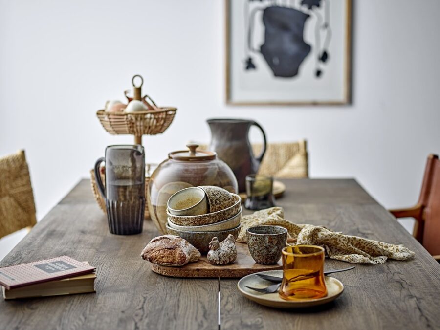 Objets de Bibi - Bloomingville Un set sale e pepe unico. A forma di galline, smaltato dalle tonalità del marrone e bianco