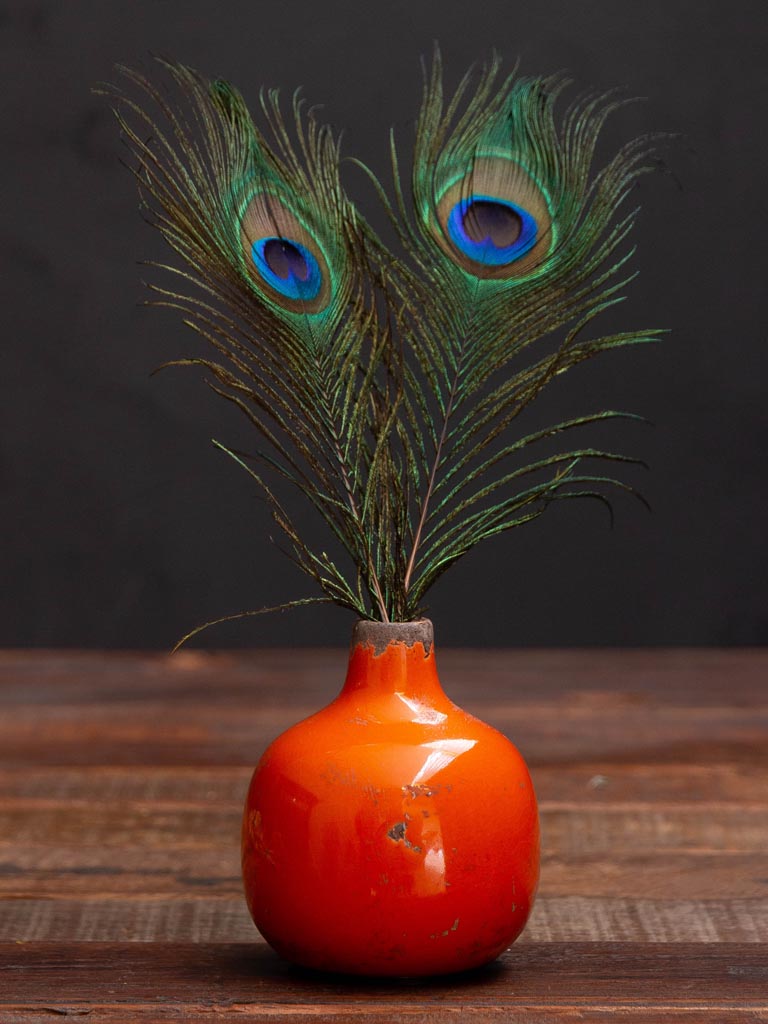 Objets de Bibi - Chehoma Piccolo vaso di ceramica smaltata, da impreziosire con piccoli fiori freschi o secchi.